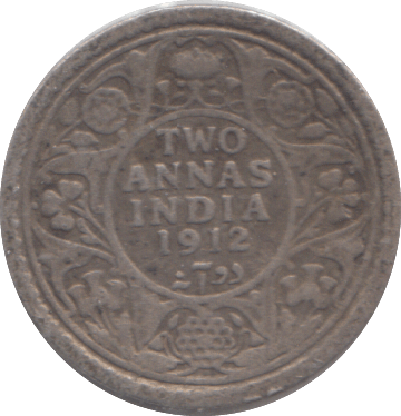 1915 INDIA TWO ANNAS - WORLD COINS - Cambridgeshire Coins