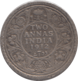 1915 INDIA TWO ANNAS - WORLD COINS - Cambridgeshire Coins