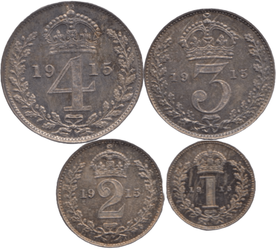 1915 MAUNDY SET GEORGE V - Maundy Set - Cambridgeshire Coins