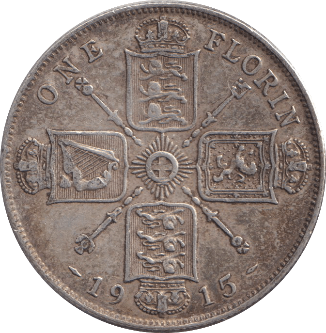 1915 ONE FLORIN ( VF ) - FLORIN - Cambridgeshire Coins