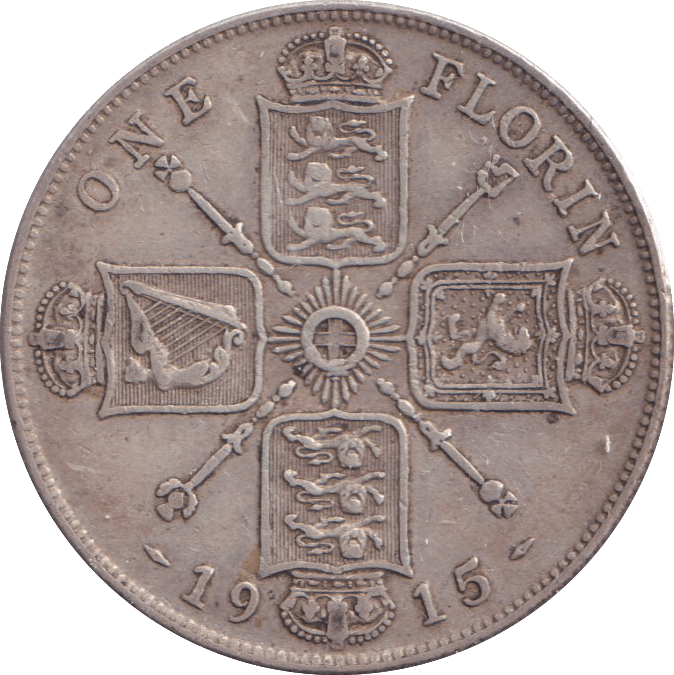 1915 ONE FLORIN ( VF ) - FLORIN - Cambridgeshire Coins