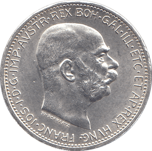 1915 ONE SILVER CROWN AUSTRO - HUNGARIAN ( SILVER ) - WORLD COINS - Cambridgeshire Coins