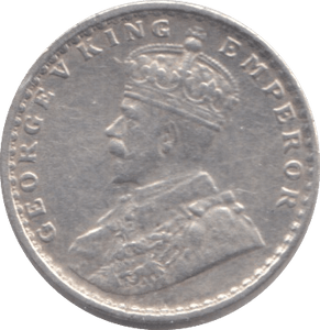 1915 SILVER INDIA 2 ANNAC - SILVER WORLD COINS - Cambridgeshire Coins