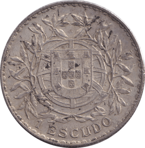 1915 SILVER ONE ESCUDO PORTUGAL - SILVER WORLD COINS - Cambridgeshire Coins