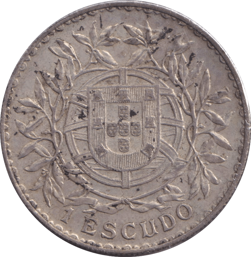 1915 SILVER ONE ESCUDO PORTUGAL - SILVER WORLD COINS - Cambridgeshire Coins