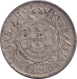 1915 SILVER ONE ESCUDO PORTUGAL - SILVER WORLD COINS - Cambridgeshire Coins
