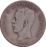1915 SILVER SWEDEN KORONA - SILVER WORLD COINS - Cambridgeshire Coins