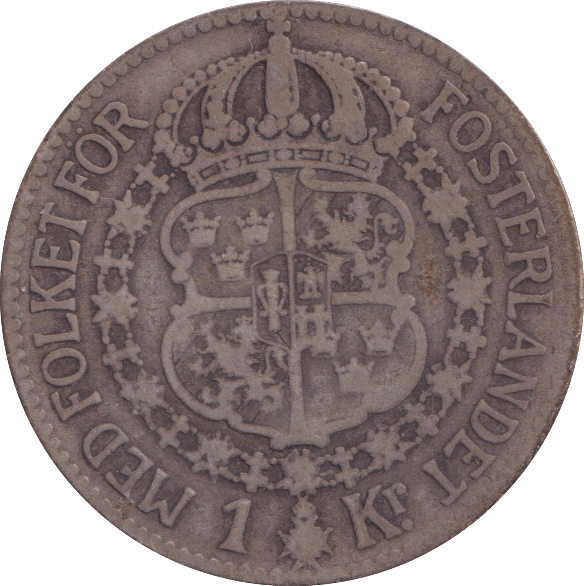 1915 SILVER SWEDEN KORONA - SILVER WORLD COINS - Cambridgeshire Coins