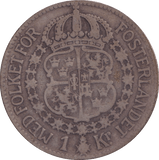 1915 SILVER SWEDEN KORONA - SILVER WORLD COINS - Cambridgeshire Coins