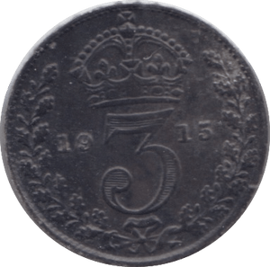 1915 SILVER THREEPENCE ( FINE ) - Threepence - Cambridgeshire Coins