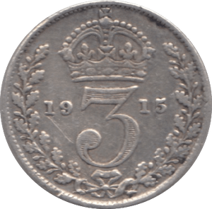 1915 SILVER THREEPENCE ( FINE ) - Threepence - Cambridgeshire Coins