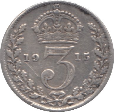1915 SILVER THREEPENCE ( FINE ) - Threepence - Cambridgeshire Coins