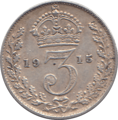 1915 SILVER THREEPENCE ( GVF ) - THREEPENCE - Cambridgeshire Coins