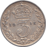1915 SILVER THREEPENCE ( GVF ) - THREEPENCE - Cambridgeshire Coins
