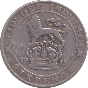 1915 SIXPENCE ( F ) - SIXPENCE - Cambridgeshire Coins
