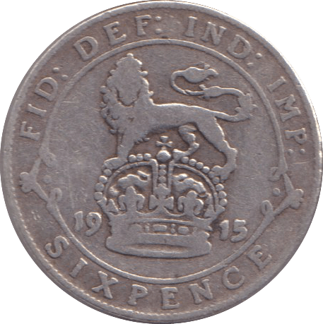 1915 SIXPENCE ( F ) - SIXPENCE - Cambridgeshire Coins