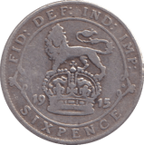 1915 SIXPENCE ( F ) - SIXPENCE - Cambridgeshire Coins