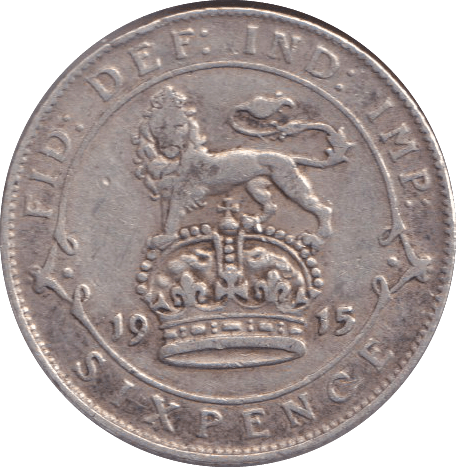 1915 SIXPENCE ( VF ) - SIXPENCE - Cambridgeshire Coins