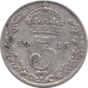 1915 THREEPENCE ( F ) - WORLD COINS - Cambridgeshire Coins