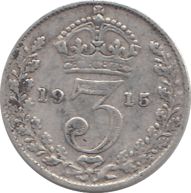 1915 THREEPENCE ( F ) - WORLD COINS - Cambridgeshire Coins