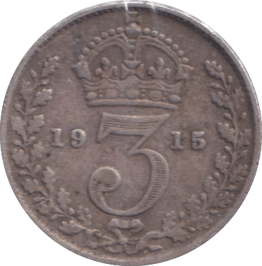 1915 THREEPENCE ( FINE ) - THREEPENCE - Cambridgeshire Coins
