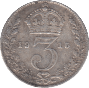 1915 THREEPENCE ( FINE ) - THREEPENCE - Cambridgeshire Coins