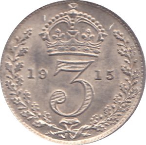 1915 THREEPENCE ( UNC ) - THREEPENCE - Cambridgeshire Coins