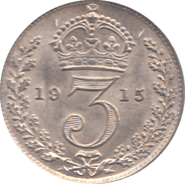 1915 THREEPENCE ( UNC ) - THREEPENCE - Cambridgeshire Coins