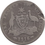 1916 AUSTRALIA SILVER TWO SHILLINGS - SILVER WORLD COINS - Cambridgeshire Coins