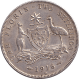 1916 AUSTRALIA TWO SHILLINGS - WORLD COINS - Cambridgeshire Coins