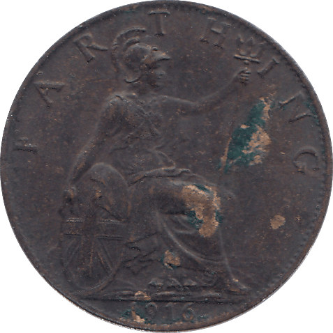 1916 FARTHING ( AUNC ) - FARTHING - Cambridgeshire Coins