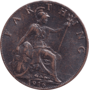 1916 FARTHING ( EF ) - Farthing - Cambridgeshire Coins