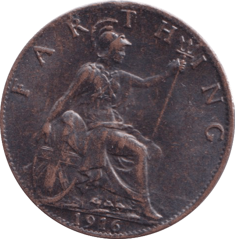 1916 FARTHING ( EF ) - Farthing - Cambridgeshire Coins