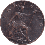 1916 FARTHING ( EF ) - Farthing - Cambridgeshire Coins