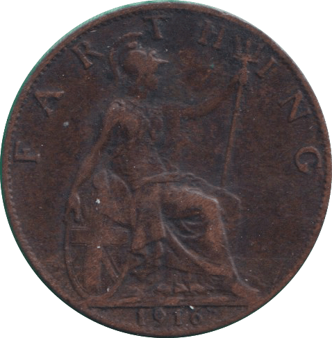 1916 FARTHING ( GF ) - FARTHING - Cambridgeshire Coins