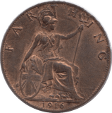 1916 FARTHING ( UNC ) - Farthing - Cambridgeshire Coins