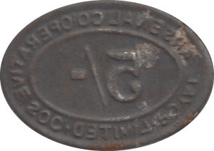 1916 FIVE SHILLING TOKEN ARSENAL COOPERATIVE - OTHER TOKENS - Cambridgeshire Coins