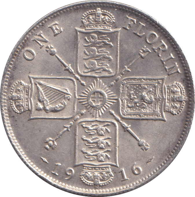 1916 FLORIN ( AUNC ) - FLORIN - Cambridgeshire Coins