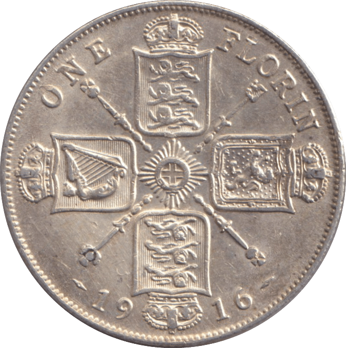 1916 FLORIN ( AUNC ) - FLORIN - Cambridgeshire Coins