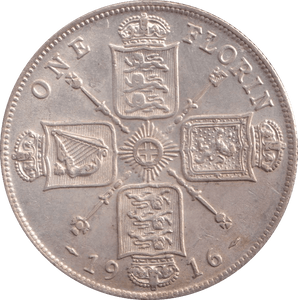1916 FLORIN ( EF ) - FLORIN - Cambridgeshire Coins