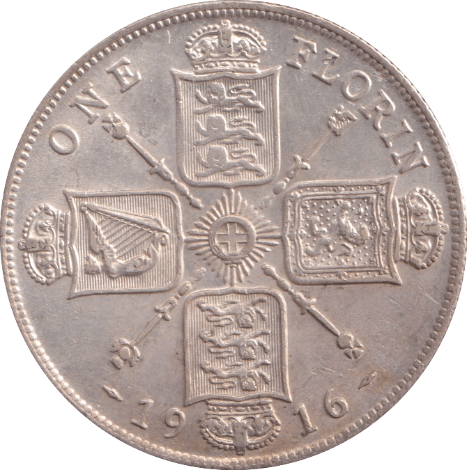 1916 FLORIN ( EF ) - FLORIN - Cambridgeshire Coins