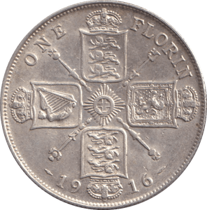1916 FLORIN ( EF ) - FLORIN - Cambridgeshire Coins