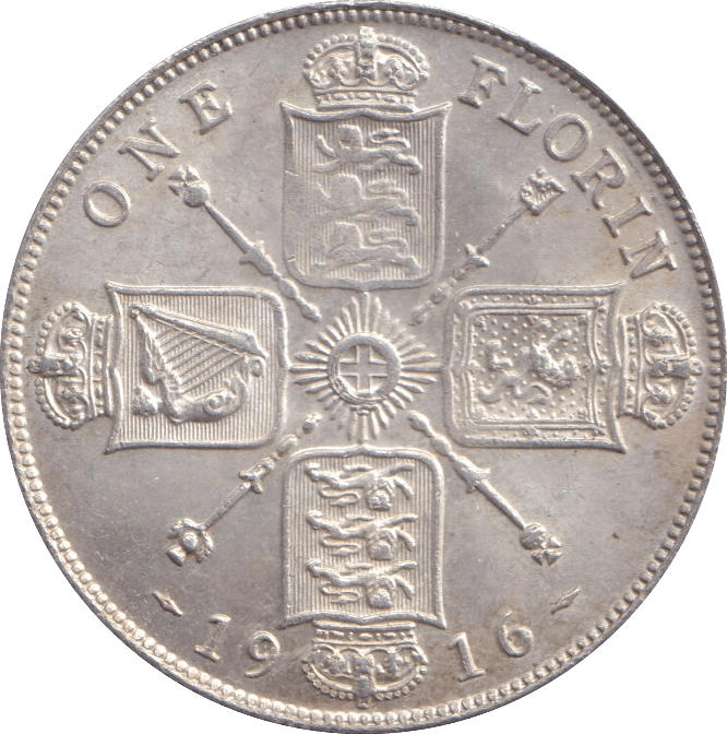 1916 FLORIN ( EF ) - FLORIN - Cambridgeshire Coins