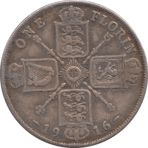 1916 FLORIN ( FINE ) - FLORIN - Cambridgeshire Coins