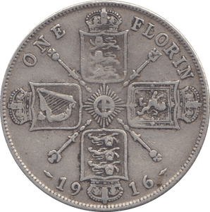 1916 FLORIN ( FINE ) - FLORIN - Cambridgeshire Coins