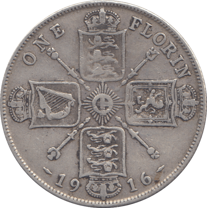 1916 FLORIN ( FINE ) - FLORIN - Cambridgeshire Coins