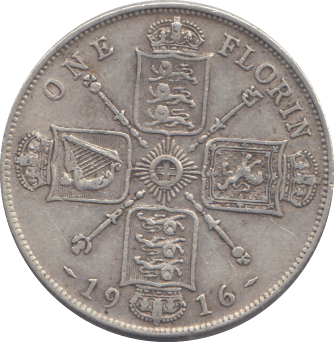 1916 FLORIN ( GF ) - FLORIN - Cambridgeshire Coins