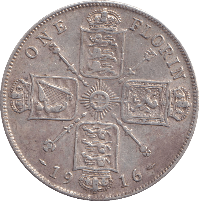1916 FLORIN ( GF ) - FLORIN - Cambridgeshire Coins