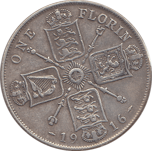 1916 FLORIN ( GF ) - FLORIN - Cambridgeshire Coins