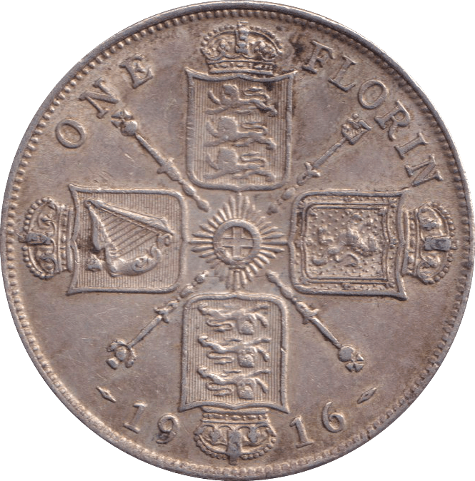 1916 FLORIN ( GVF ) - FLORIN - Cambridgeshire Coins
